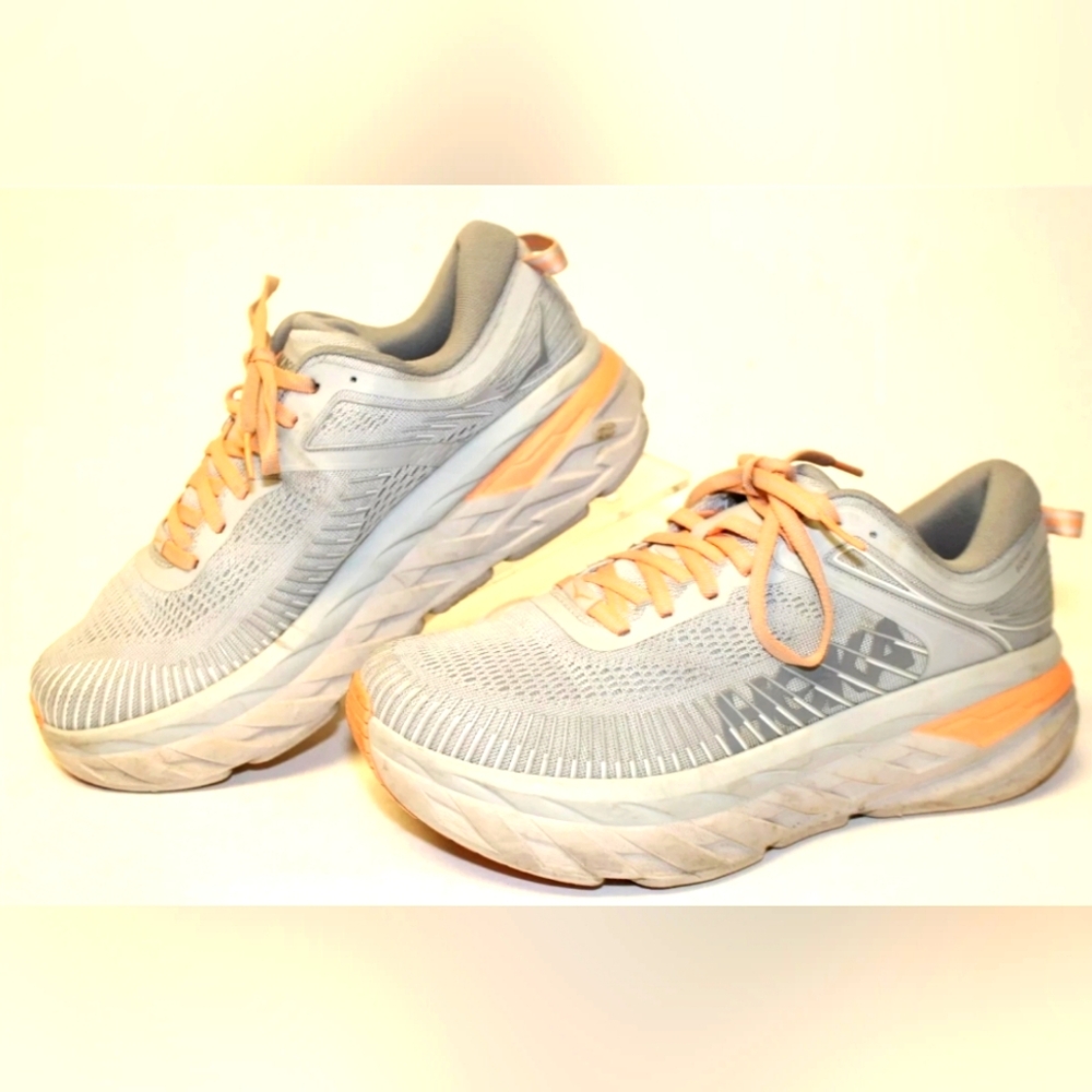 Hoka One Bondi 7 Running Sneaker Womens 8.5 D 40 2/3 Wide or Men 7